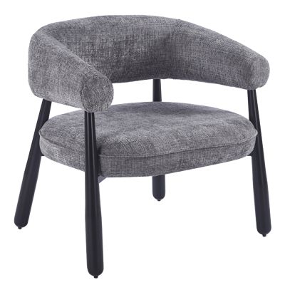 ARMCHAIR KERN HM18478.02 GREY FABRIC--METAL LEGS IN BLACK 70x64x72Hcm.