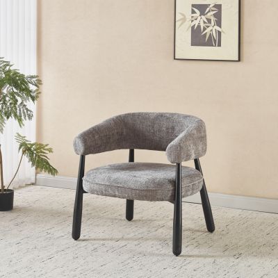 ARMCHAIR KERN HM18478.02 GREY FABRIC--METAL LEGS IN BLACK 70x64x72Hcm.