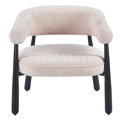 ARMCHAIR KERN HM18478.11 BEIGE FABRIC--METAL LEGS IN BLACK 70x64x72Hcm.