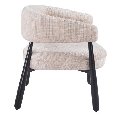 ARMCHAIR KERN HM18478.11 BEIGE FABRIC--METAL LEGS IN BLACK 70x64x72Hcm.