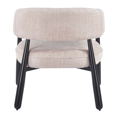 ARMCHAIR KERN HM18478.11 BEIGE FABRIC--METAL LEGS IN BLACK 70x64x72Hcm.