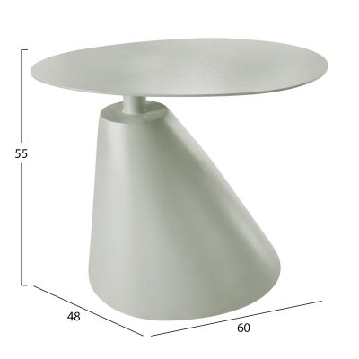 OUTDOOR SIDE TABLE ERMEY HM6643.07 ALUMINUM IN OLIVE GREEN 60x48x55Hcm.
