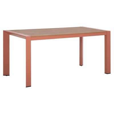 OUTDOOR DINING TABLE GOYA HM6059.08 ALUMINUM IN TERRACOTTA & POLYWOOD 160X80Χ75Hcm.
