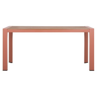 OUTDOOR DINING TABLE GOYA HM6059.08 ALUMINUM IN TERRACOTTA & POLYWOOD 160X80Χ75Hcm.