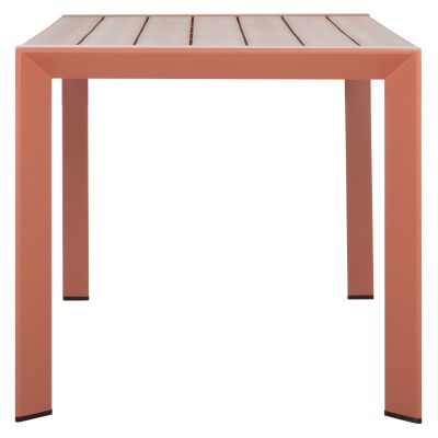 OUTDOOR DINING TABLE GOYA HM6059.08 ALUMINUM IN TERRACOTTA & POLYWOOD 160X80Χ75Hcm.