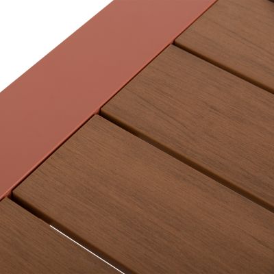 OUTDOOR DINING TABLE GOYA HM6059.08 ALUMINUM IN TERRACOTTA & POLYWOOD 160X80Χ75Hcm.