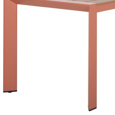 OUTDOOR DINING TABLE GOYA HM6059.08 ALUMINUM IN TERRACOTTA & POLYWOOD 160X80Χ75Hcm.