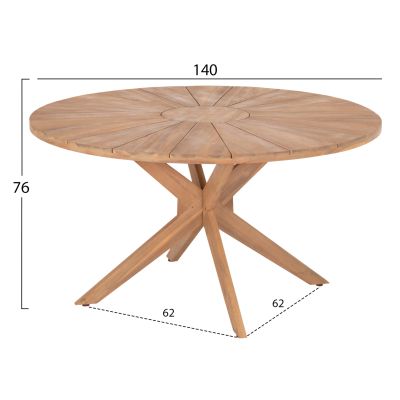 OUTDOOR DINING SET 5PCS CRAVIN HM10904 ACACIA WOOD IN NATURAL--CUSHIONS IN BEIGE