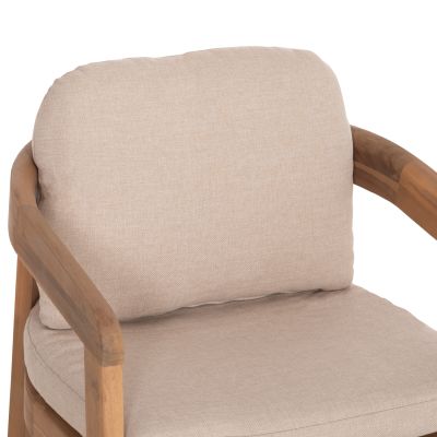 OUTDOOR DINING SET 5PCS CRAVIN HM10904 ACACIA WOOD IN NATURAL--CUSHIONS IN BEIGE