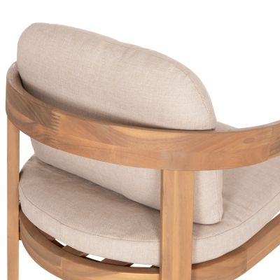 OUTDOOR DINING SET 5PCS CRAVIN HM10904 ACACIA WOOD IN NATURAL--CUSHIONS IN BEIGE