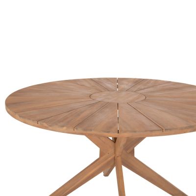 OUTDOOR DINING SET 5PCS CRAVIN HM10904 ACACIA WOOD IN NATURAL--CUSHIONS IN BEIGE