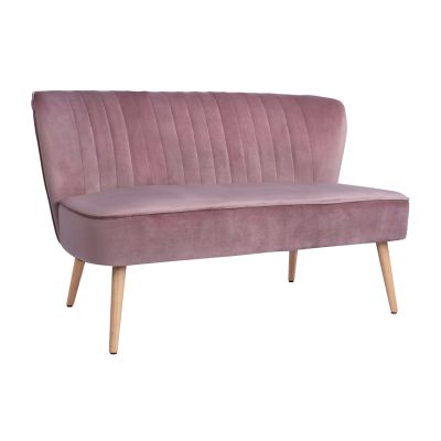 SOFA ANDY IN DUSTY PINK VELVET HM8401.02 128x70x77Y cm.