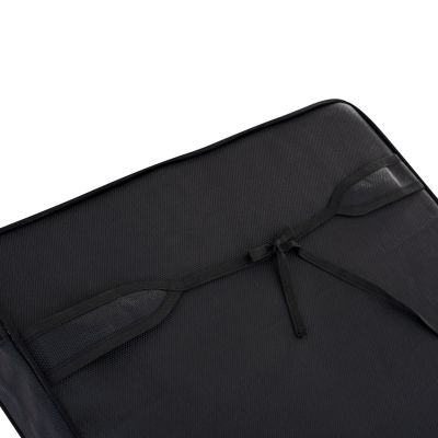 BEACH LOUNGER WITH CUSHION KORINOS HM10776.05T PINE WOOD--TEXTILENE COVER IN BLACK 79x204x77Hcm.