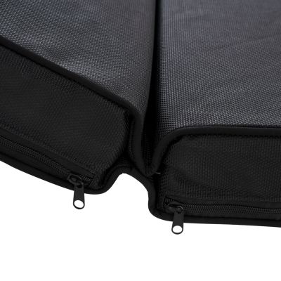 BEACH LOUNGER WITH CUSHION KORINOS HM10776.05T PINE WOOD--TEXTILENE COVER IN BLACK 79x204x77Hcm.