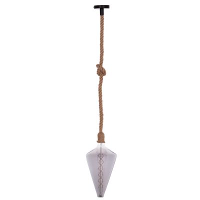 CEILING PENDANT LAMP WITH LIGHT BULB HM11930.02--ROPE 1M LONG AND 2cm THICK-E27 SOCKET