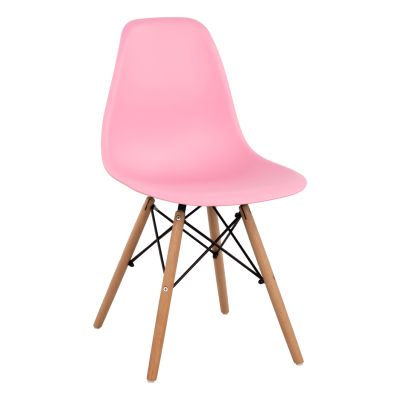 Стол с дървени крака и седалка Twist PP Pink HM8460.05 46x50x82 см
