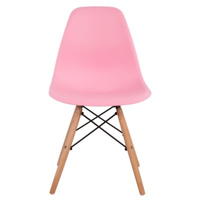 Стол с дървени крака и седалка Twist PP Pink HM8460.05 46x50x82 см