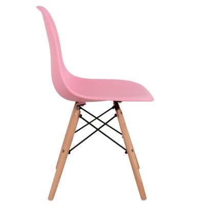 Стол с дървени крака и седалка Twist PP Pink HM8460.05 46x50x82 см