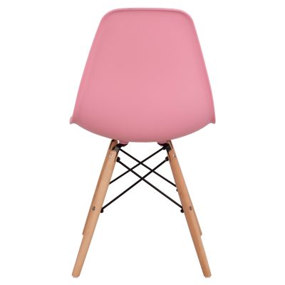 Стол с дървени крака и седалка Twist PP Pink HM8460.05 46x50x82 см