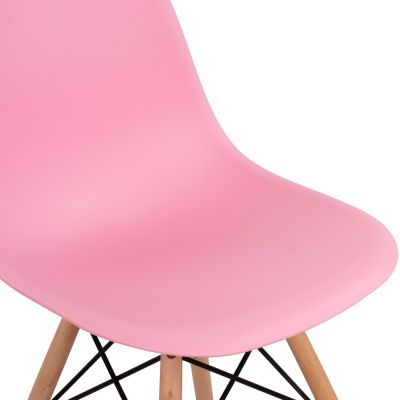 Стол с дървени крака и седалка Twist PP Pink HM8460.05 46x50x82 см