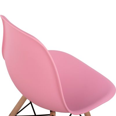 Стол с дървени крака и седалка Twist PP Pink HM8460.05 46x50x82 см