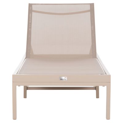 ALUMINUM SUNBED THATCHER HM5983.04 CHAMPAGNE-COLORED FRAME & TEXTILENE 197x64x92Hcm.