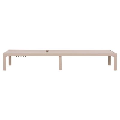 ALUMINUM SUNBED THATCHER HM5983.04 CHAMPAGNE-COLORED FRAME & TEXTILENE 197x64x92Hcm.