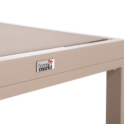 ALUMINUM SUNBED THATCHER HM5983.04 CHAMPAGNE-COLORED FRAME & TEXTILENE 197x64x92Hcm.