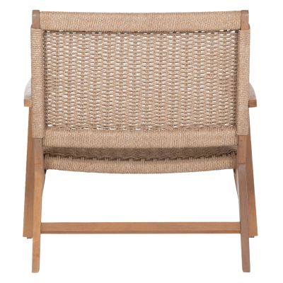 LOUNGE ARMCHAIR MONTER HM6241.01 ACACIA WOOD IN NATURAL--BEIGE ROPE 63.5x60x69Hcm.