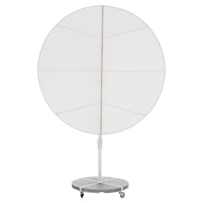 UMBRELLA WITH GROUND BASE SERIES CANNOPY HM21285.02 ALUMINUM & GRANITE--WHITE COLOR Φ2.2m
