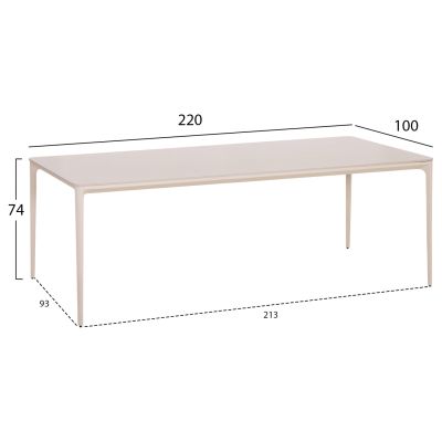OUTDOOR DINING SET 9PCS VICTUS HM10864.02 BEIGE ALUM. & OLEFIN-WHITE SINTERED STONE--WICKER
