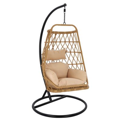 Висящ Фотьойл Nest Black - Бежов с възглавница HM5752.04 105'x195 cm