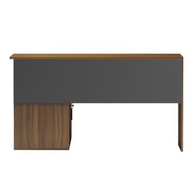 DESK RIGHT CORNER CARNET HM18384.03 MELAMINE IN WALNUT/GREY 138x102x75Hcm.