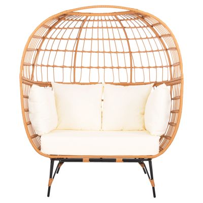 ARMCHAIR FOR TWO NEST TYPE RATTAN MIAMI HM5870.11 132.5x90x154H cm.