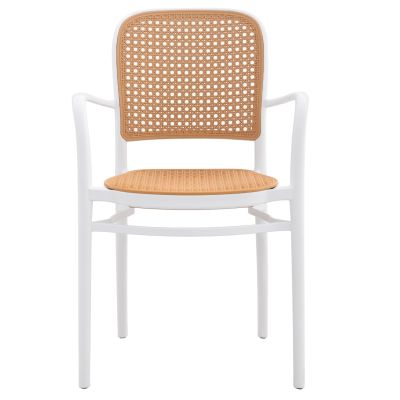 ARMCHAIR POLYPROPYLENE FLOW HM5938.01 WHITE AND BEIGE 56x52.5x85.5Hcm.