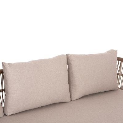OUTDOOR LOUNGE SET 5PCS MEMFIS HM6470.02 ALUMINUM-ROPE-CERAMIC TOP--APRICOT