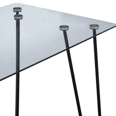 GLASS DINING TABLE JAALA FB99011 METALLIC LEGS 130X70X75