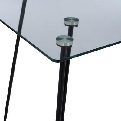 GLASS DINING TABLE JAALA FB99011 METALLIC LEGS 130X70X75