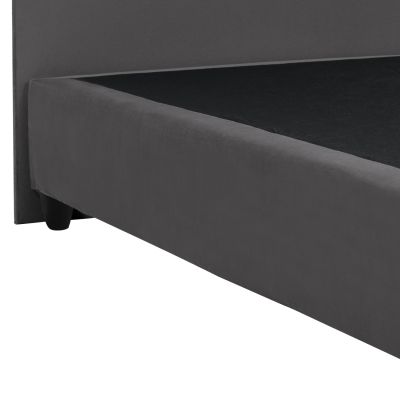 HM638.10 MALENA bed, grey velvet, 150x200