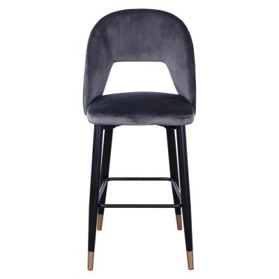 Бар стол Harper  Velvet Grey  50Χ51Χ111cm
