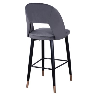 Бар стол Harper  Velvet Grey  50Χ51Χ111cm