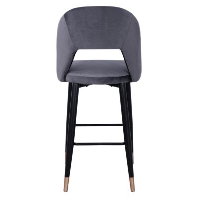 Бар стол Harper  Velvet Grey  50Χ51Χ111cm