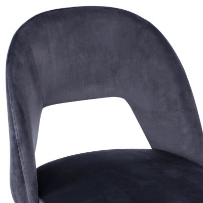 Бар стол Harper  Velvet Grey  50Χ51Χ111cm