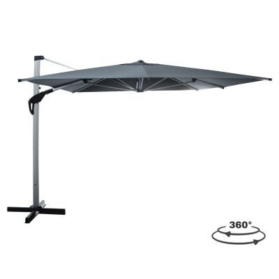 PROFESSIONAL UMBRELLA JAVANTE HM6622.01 ANODIZED ALUMINUM IN SILVER--GREY SHADE 3x3x2.56Hm