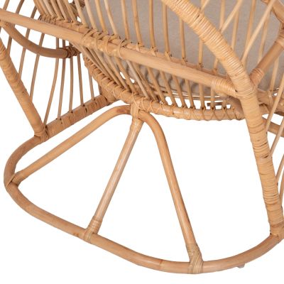 ARMCHAIR ENTROPY HM9840.01 RATTAN IN NATURAL-ECRU CUSHION 80x97x85Hcm.