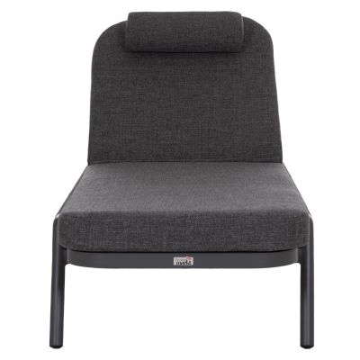 SUNBED XANTION HM6475.01 ALUMINUM-ROPE-OLEFIN FABRIC IN DARK GREY 75x210x92Hcm.