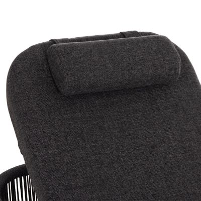 SUNBED XANTION HM6475.01 ALUMINUM-ROPE-OLEFIN FABRIC IN DARK GREY 75x210x92Hcm.