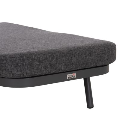 SUNBED XANTION HM6475.01 ALUMINUM-ROPE-OLEFIN FABRIC IN DARK GREY 75x210x92Hcm.