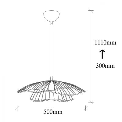 NG LAMP METAL PENDANT COPPER HM7229.02 Φ50x111 cm.