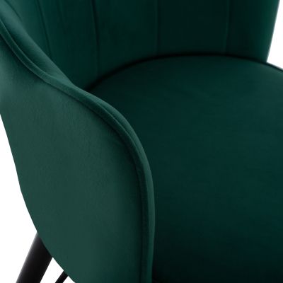 MEDIUM HEIGHT STOOL HM8736.03 VELVET GREEN METAL FRAME 50x50x90 cm.